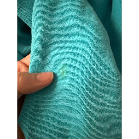 Vintage Y2K Hollister Womens Medium Spellout Turquoise Zip Up Hoodie‎ Preppy - Picture 8 of 8